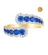 OPEN RING WITH BLUE SAPPHIRES AND DIAMONDS