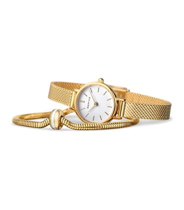 SET LOVERY RELOJ CLASSIC Y PULSERA DORADO