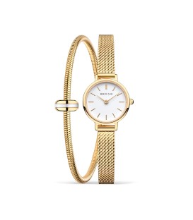 SET LOVERY CLASSIC WATCH AND BRACELET GOLD PLATED