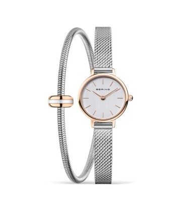 SET BERING LOVERY RELOJ CLASSIC Y PULSERA PLATEADO