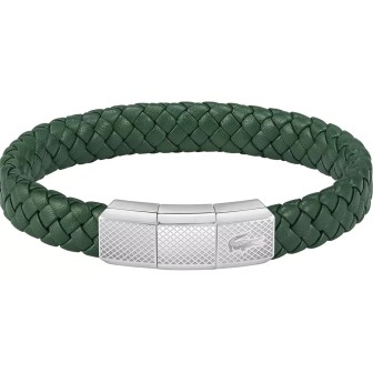 LACOSTE GREEN LEATHER BRACELET