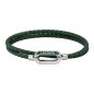 PULSERA  LACOSTE EN CUERO VERDE