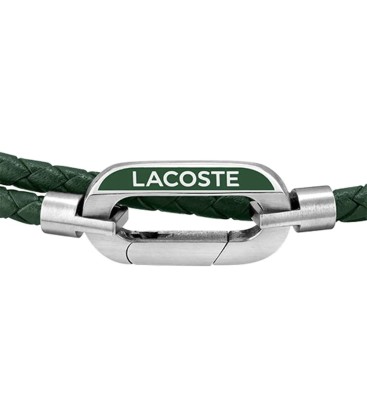 PULSERA LACOSTE EN CUERO VERDE