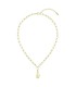 LACOSTE CROCODILE NECKLACE IN GOLD PLATED ADJUSTABLE STEEL