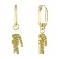 Pendientes Lacoste Cocodrilo Acero Dorado