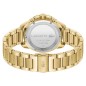Reloj multifunción Lacoste de acero dorado con esfera azul marino