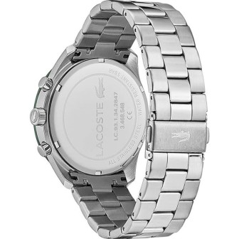 Lacoste Boston Silver & Blue Chronograph Watch