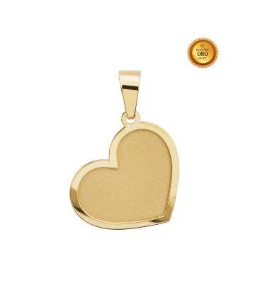 COLGANTE EN FORMA DE CORAZON EN ORO 18KT