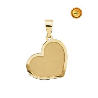 COLGANTE EN FORMA DE CORAZON EN ORO 18KT