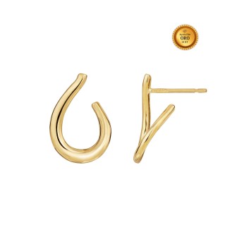 HALF TEARDROP ELECTRO PENDANT IN 18KT GOLD 18KT GOLD CLASP PRESSURE CLOSING