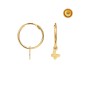 18KT GOLD BUTTERFLY HOOP EARRINGS