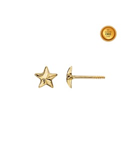 STAR EARRING IN 18KT GOLD WITH SCREW CLASP