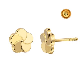 FLOWER-SHAPED GOLD EARRINGS