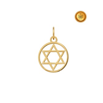 COLGANTE ESTRELLA DE DAVID EN ORO 18KT