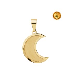 MOON SHAPED PENDANT IN 18KT GOLD