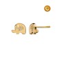 ELEPHANT PENDANT IN 18KT GOLD WITH ZIRCONIA SCREW BACK CLASP