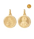 SCAPULAR MEDAL 10MM IN 18KT GOLD