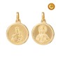 SCAPULAR MEDAL 10MM IN 18KT GOLD
