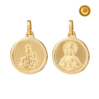 MEDALLA ESCAPULARIO 10MM EN ORO 18KT