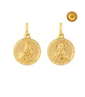 SCAPULAR MEDAL 12MM IN 18KT GOLD