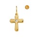 18KT GOLD CROSS WITH ZIRCONIA