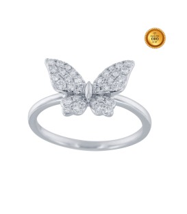 BUTTERFLY RING IN WHITE GOLD AND DIAMONDS