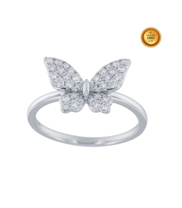 ANILLO MARIPOSA EN ORO BLANCO Y DIAMANTES