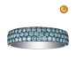 RING IN WHITE GOLD WITH BLUE DIAMONDS RING IN WHITE GOLD WITH BLUE DIAMONDS
