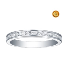 ANILLO EN ORO BLANCO 18KT CON DIAMANTES BLANCOS