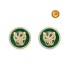 PANTHER EARRINGS IN 18KT GOLD WITH GREEN MALACHITE, EMERALD, BLACK AND WHITE DIAMONDS