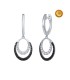 PENDIENTES EN ORO BLANCO 18KT CON DIAMANTES BLANCOS Y NEGROS