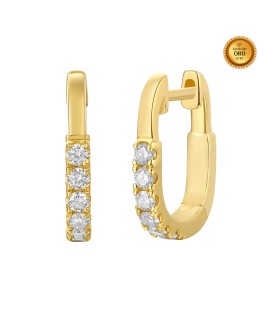 18KT YELLOW GOLD EARRINGS WITH WHITE DIAMONDS