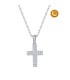 CROSS NECKLACE IN 18KT WHITE GOLD WITH WHITE DIAMONDS