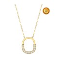 NECKLACE IN 18KT YELLOW GOLD WITH WHITE DIAMONDS