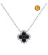 NECKLACE IN 18KT WHITE GOLD WITH WHITE AND BLACK DIAMONDS