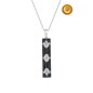COLLAR EN ORO BLANCO 18KT CON DIAMANTES NEGROS Y BLANCOS