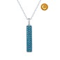 NECKLACE IN 18KT WHITE GOLD WITH BLUE DIAMONDS