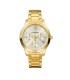 CHIC MULTIFUNCTION WATCH IN STEEL WITH GOLD-PLATED IP