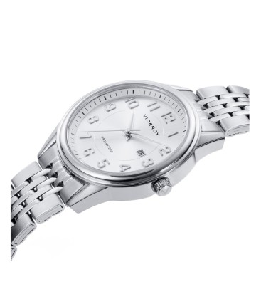 GRAND 3 HANDS STAINLESS STEEL WATCH WITH WHITE DIAL