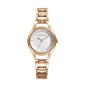RELOJ AIR TRES AGUJAS DE ACERO IP DORADO Y ESFERA BLANCA