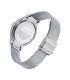 STAINLESS STEEL KISS WATCH WITH WHITE DIAL WITH ZIRCONS