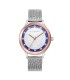 STAINLESS STEEL KISS WATCH WITH WHITE DIAL WITH ZIRCONS