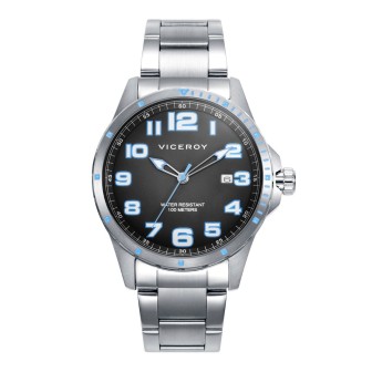 WATCH WITH STAINLESS STEEL CASE AND BRACELET AND QUARTZ MOVEMENT