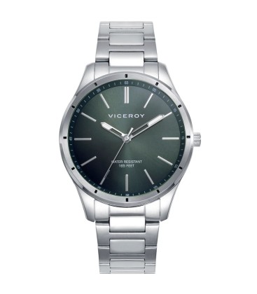 STEEL WATCH WITH GREEN DIAL