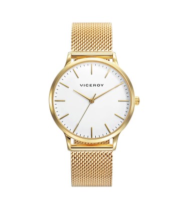 KISS WATCH IN GOLD PLATED STEEL AND MILANESE MESH