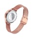 THREE HANDS WATCH IN PINK STAINLESS STEEL AND MILANESE MESH