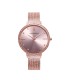 THREE HANDS WATCH IN PINK STAINLESS STEEL AND MILANESE MESH