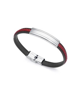 VICEROY AIR STAINLESS STEEL BRACELET WITH LEATHER