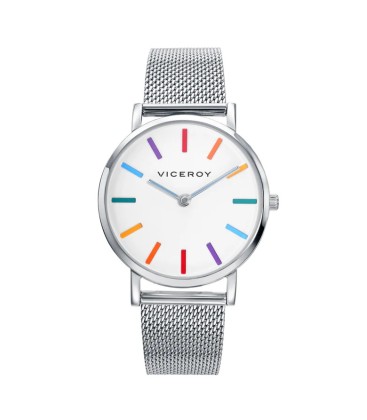 RELOJ KISS EN ACERO CON INDICES DE COLORES