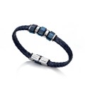 VICEROY STAINLESS STEEL AND LEATHER BRACELET